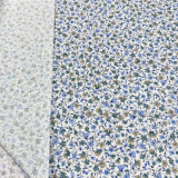 Baumwollstoff Renforcé Mille Fleurs - Blüten - blau/weiß/grün Baumwollstoff Renforcé Mille Fleurs - Blüten - blau/weiß/grün