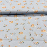 Baumwollstoff Capri - Mäuse und Igel - hellblau