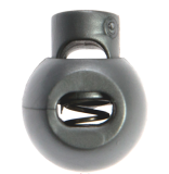 Kordelstopper 1-loch KST 18mm rund silbergrau Kordelstopper 1-loch KST 18mm rund silbergrau
