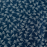 Baumwollstoff - Zweige - blau