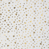 Twinkle Tüll - Herzen in Gold auf weiß