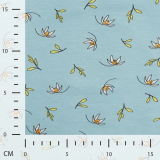 Baumwolljersey Lili dusty blue - Folien Print