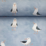 SWAFING • Baumwolljersey Aurich - Möven blaugrau