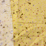 Musselin Crafted Nature Punkte Gelb Metallic