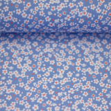 SWAFING • Baumwolle Lilly - Blüten weiß/blau