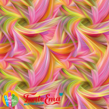 90cm Reststück - Baumwolljersey Starlight Univers - abstrakes florales Design