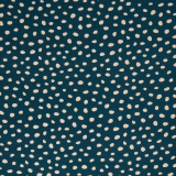 85cm Reststück - Yvonne Punkte Naturweiß Petrol