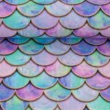 Baumwolle - Schuppen in bunt - Mermaid - Swafing