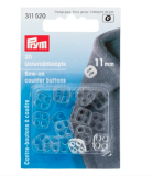 Unternähknöpfe, transparent