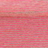 Bella Jersey Streifen 1 mm rot/weiß