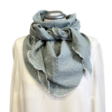 Musselindreieckstuch in mint mit weißen Punkten Musselindreieckstuch in mint mit weißen Punkten