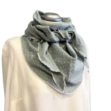 Musselindreieckstuch in mint mit weißen Punkten Musselindreieckstuch in mint mit weißen Punkten