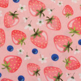 Baumwolle - Früchte - Erdbeeren, Blaubeeren, rosa - Swafing