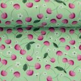 Baumwolle - Früchte - Kirschen, mint - Swafing