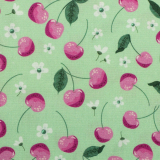 Baumwolle - Früchte - Kirschen, mint - Swafing
