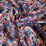 leichte Baumwolle - abstraktes Muster - Blusenstoff