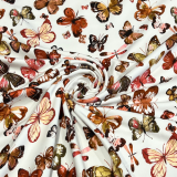 Hanabi • French Terry - Schmetterlinge - weiß