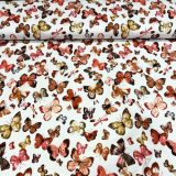 Hanabi • French Terry - Schmetterlinge - weiß