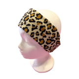 Musselinstirnband mit Leo Beige Gr.2 Musselinstirnband mit Leo Beige Gr.2