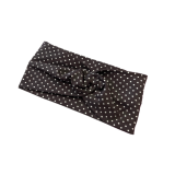 Knotenstirnband dunkelgrau mit weißen Punkten - Gr. 2 Knotenstirnband dunkelgrau mit weißen Punkten - Gr. 2