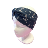 Knotenstirnband maritm in dunkelblau - Gr. 1 Knotenstirnband maritm in dunkelblau - Gr. 1