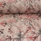 Niklas - Dekostoff - Schneeflocke - altrosa/Beere