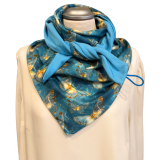 Dreieckstuch Golden Wings mit blauer Rückseite Dreieckstuch Golden Wings mit blauer Rückseite