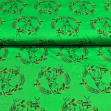 Baumwolle - Hirsch im Kranz