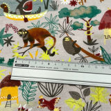 Baumwolljersey welcome in the jungle -grau