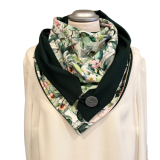 Dreieckstuch Blätter/Ranken mit grüner Rückeite