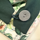 Dreieckstuch Blätter/Ranken mit grüner Rückeite