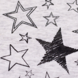 Alpenfleece Leah - Sterne - melange naturweiß