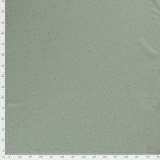 Musselin altgrün mit goldenen Punkten