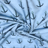 1,3 m Zuschnitt - Hanabi - Anker - baby blue 1,3 m Zuschnitt - Hanabi - Anker - baby blue