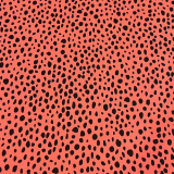 1,3m Zuschnitt - Hanabi • French Terry - rain of Dots - koralle 1,3m Zuschnitt - Hanabi • French Terry - rain of Dots - koralle