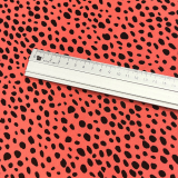 1,3m Zuschnitt - Hanabi • French Terry - rain of Dots - koralle 1,3m Zuschnitt - Hanabi • French Terry - rain of Dots - koralle