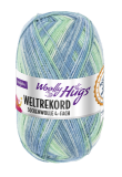 Woolly Hugs Weltrekord Sockenwolle Fb. 05 - hellblau/blau/grün