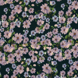 Sizilien - Viskosejersey Blumen - rosa/petrol