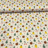 Fräulein von Julie • Baumwolljersey Freche Früchte auf creme