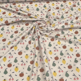 Fräulein von Julie • Baumwolljersey Freche Früchte auf creme