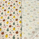 Fräulein von Julie • Baumwolljersey Freche Früchte auf creme