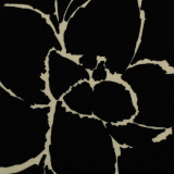 Sizilien - Viskosejersey Blätter in ecru/schwarz