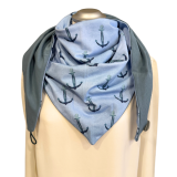 Dreieckstuch mit Anker auf blauen Grund