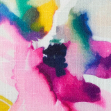 Musselin - Haren - Blüten - weiß/fuchsia