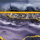 French Terry Galaxy Marbel blue