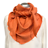 Musselintuch orange mit Tupfen