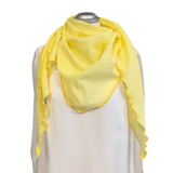 leichtes Dreieckstuch gelb mit Tupfen