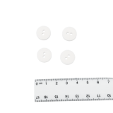 Kunststoffknopf 15mm 2 Loch weiß