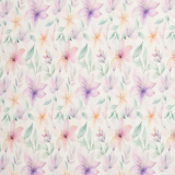 Rippjersey - Hermine -Lilien - natur/bunt