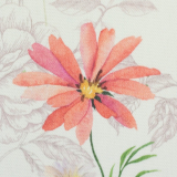 Dekostoff Laura - Blumen bunt/weiß